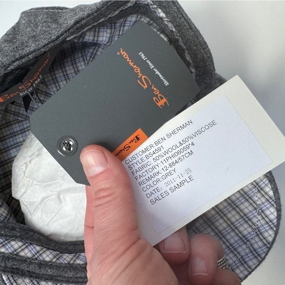 NEW Men’s Ben Sherman Wool Blend Driver Gatsby Cap Gray S/M - Picture 4 of 5